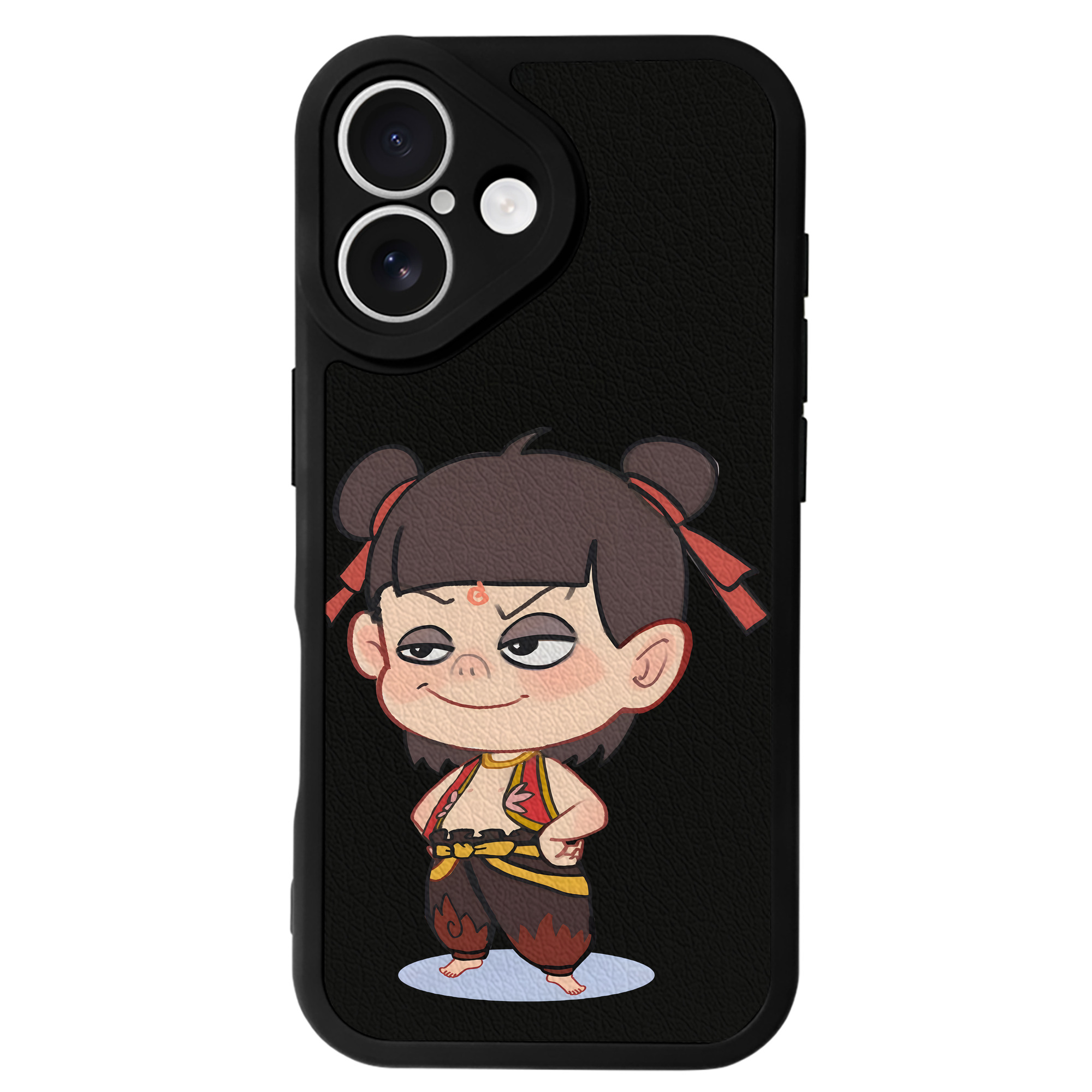 （画像用） Ne Zha 2 ナタ 魔童の大暴れ 【iPhone 16シリーズ対応】シリコンスマホケース（レザー調） 材質：シリコン
